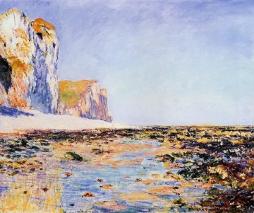 Beach and Cliffs at Pourville Morning Effect Oil Paintings